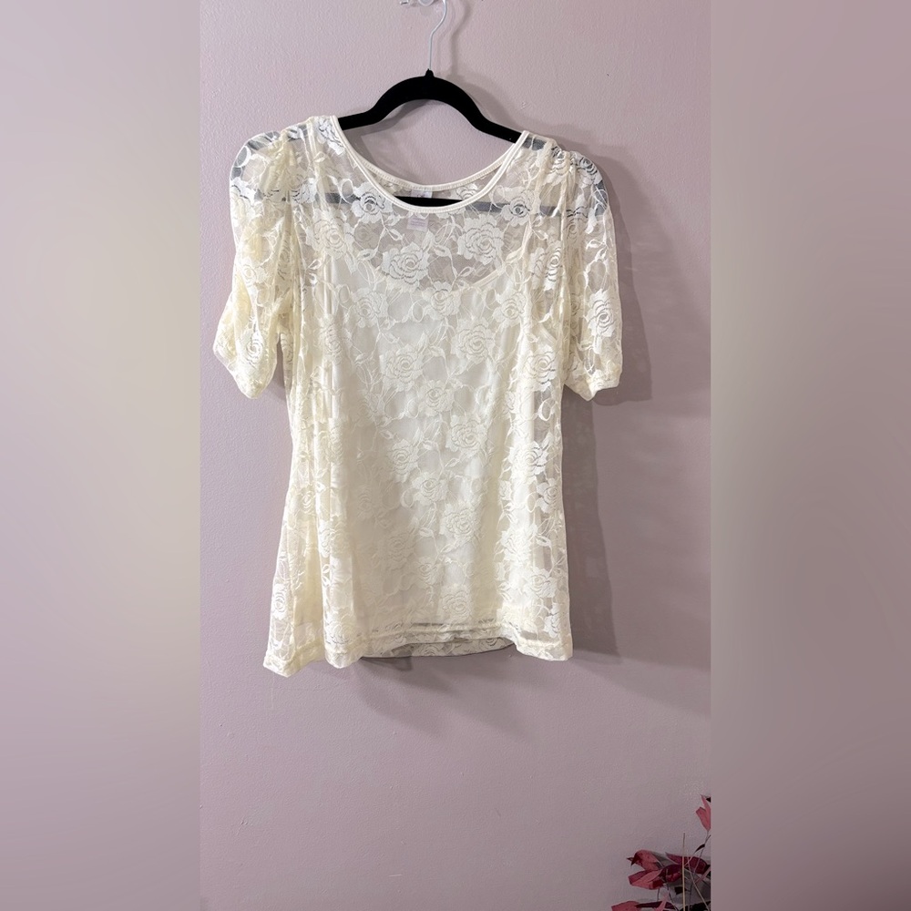 Floral Laced Top